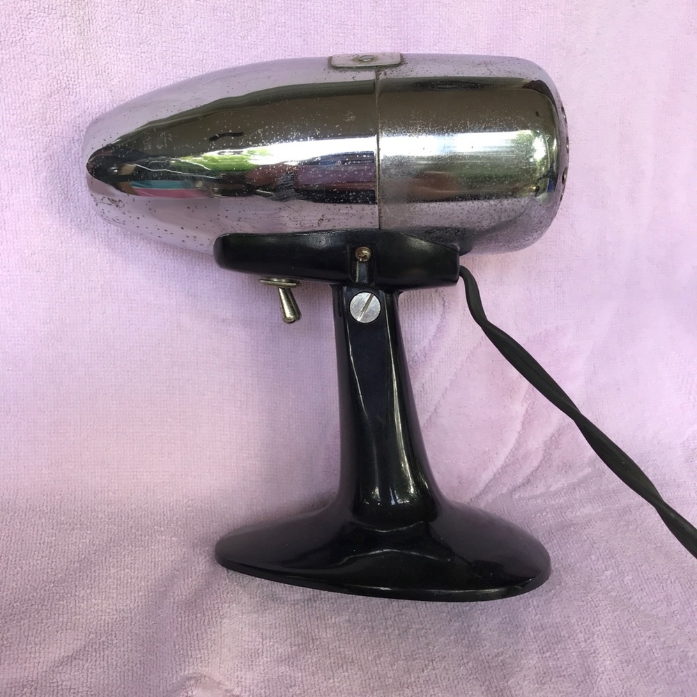 Vintage standing chrome blow dryer